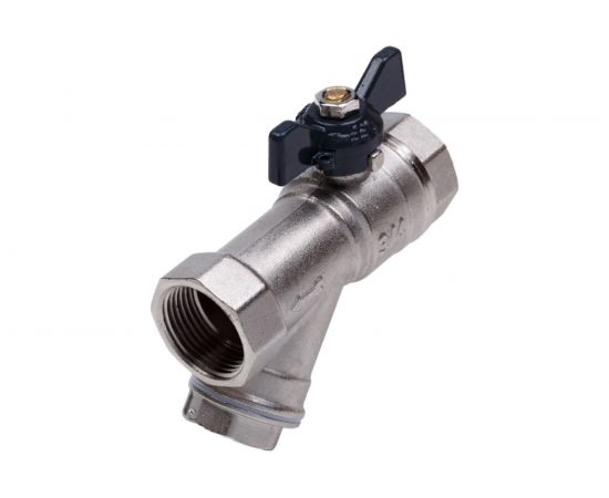 Шаровой кран AQUALINK вн-вн 3/4 Vs B с фильтром, бабочка 1162 – изображение 4