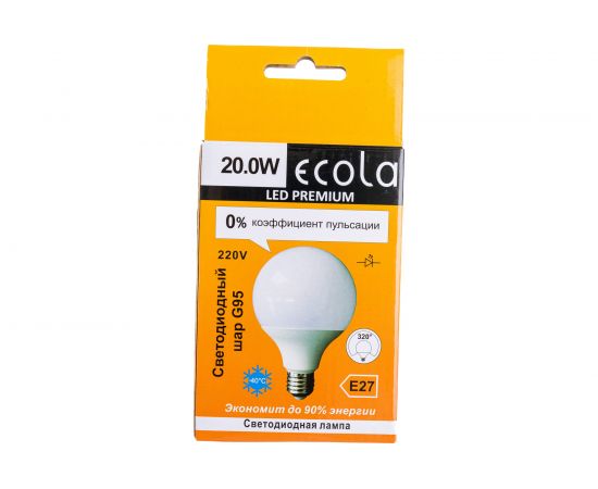 Светодиодная лампа Ecola globe LED Premium 20,0W G95 220V E27 4000K 320 шар композит 140x95 K7LV20ELC – изображение 5