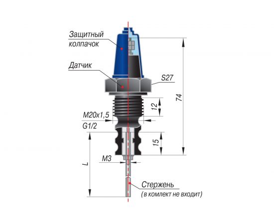 Кондуктометрический датчик уровня ОВЕН ДС.ПВТ.М20Х1,5, артикул 00000081034 – изображение 6