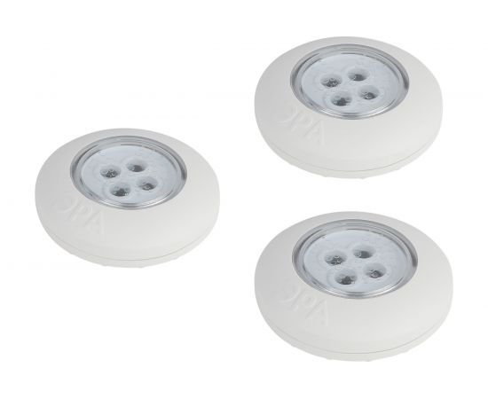 Светодиодный фонарь ЭРА подсветка SB-803 пушлайт 4хLED на батарейках 3хААА белый 3 шт, Б0052860 