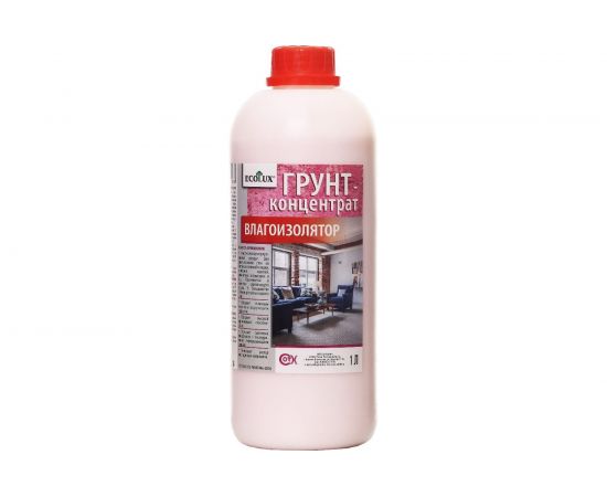 Грунт-концентрат влагоизолятор ECOLUX 1 л 4607133681838 