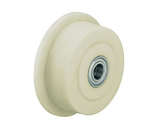 Колесо из блочного полиамида одноребордное (62 мм; 220 кг; подшипник скольжения) КубаньЛитМаш FBP 50S 