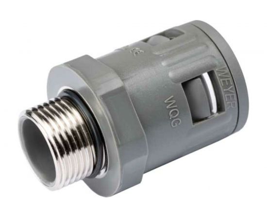 Муфта для гофрированных труб Weyer WQGM-M20G/AD21.2 коннектор прямой нар. M20x1.5 WE0301400 