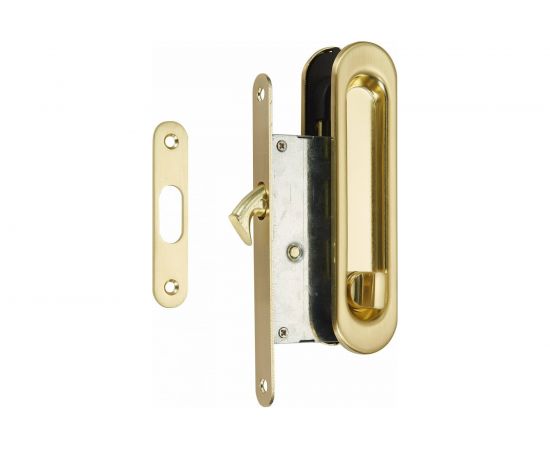 Ручки-купе с замком Вантаж матовое золото SDL-05SB 