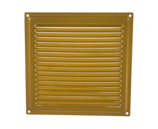 Решётка металлическая с сеткой (золотая; 200x200 мм) Эвент ВРС 