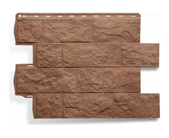 Фасадная панель Альта Профиль коллекции Туф ЭКО терракотовый 8372 