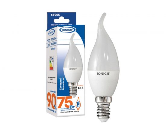 Лампа IONICH ILED-SMD2835-CW37-8-720-230-6.5-E14 1639 