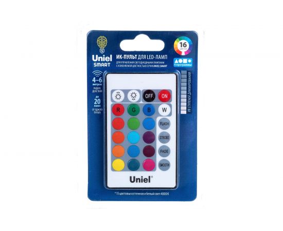 Пульт управления лампой RGB Uniel серии «SMART» c ИК сенсором UCH-S210 BLACK UL-00006531 