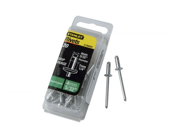Алюминиевая заклепка Stanley 4 х 7мм х 20 шт 1-PAA54T 