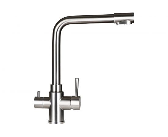 Кухонный смеситель WISENT нержавеющая сталь, с подводкой питьевой воды W4355-3 