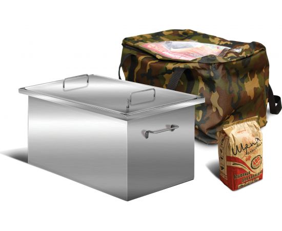 Ольховый Дым Коптильня из нерж.стали 2.0мм AISI 430 Профи КП-19 