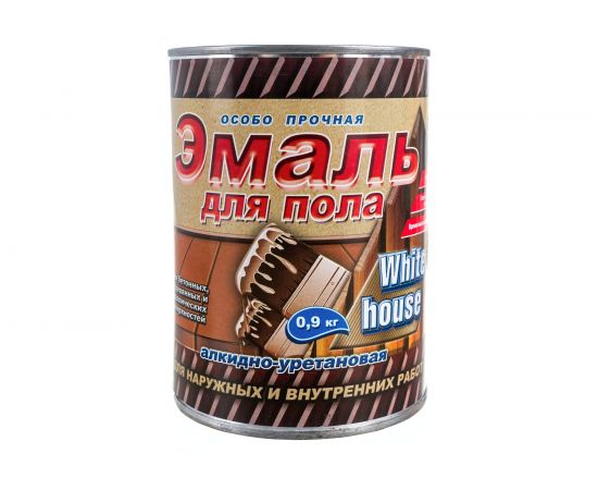 Алкидно-уретановая эмаль для пола White House (золотисто-коричневая; 0.9 кг) 15318 