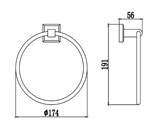Кольцевой держатель для полотенец Savol хром S-009560 23259 – изображение 2