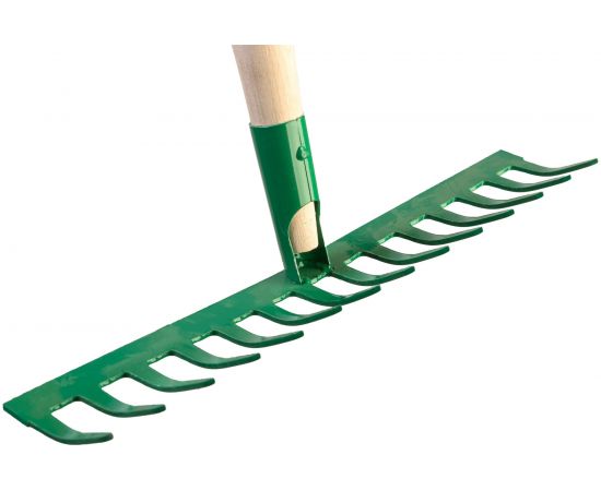Садовые грабли с черенком РОСТОК 14 прямых зубцов 421901-14 – изображение 2