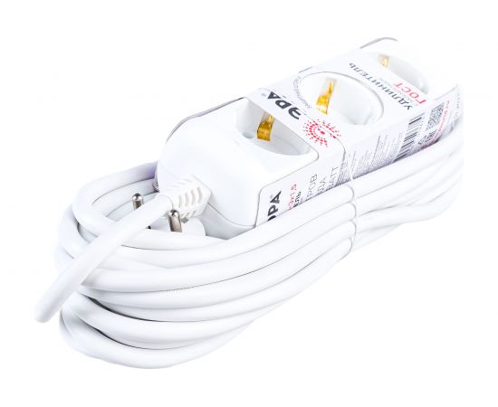 Электрический удлинитель ЭРА U3e10m3x1,5 с заземлением 3 розетки 10м ПВС 3x1,5мм2 16А Б0044035 – изображение 2