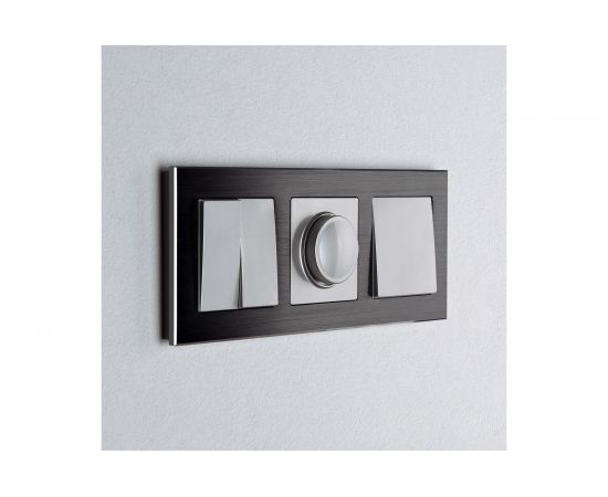 Двухклавишный выключатель WERKEL W1120006, серебряный a051500 – изображение 2