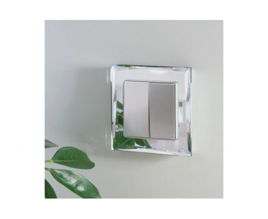 Двухклавишный выключатель WERKEL W1120006, серебряный a051500 – изображение 3