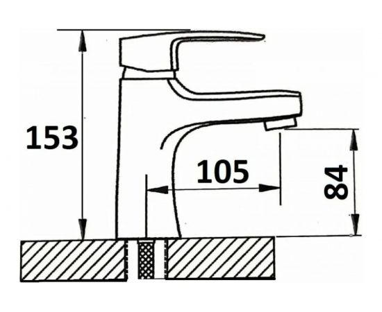 Смеситель для раковины (умывальника) WISENT 10241 – изображение 3