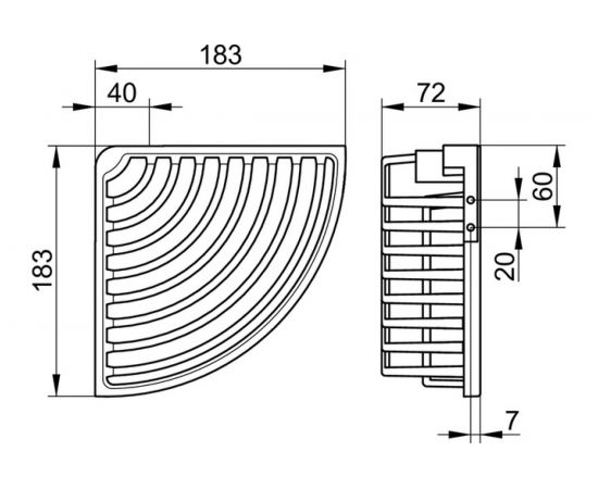 Съемная угловая корзина для губки Keuco 24944010100 00000064581 – изображение 3