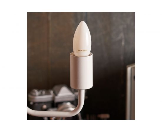 Филаментная лампа REXANT Свеча CN35 9.5 Вт 4000K E27 матовая колба 604-098 – изображение 3