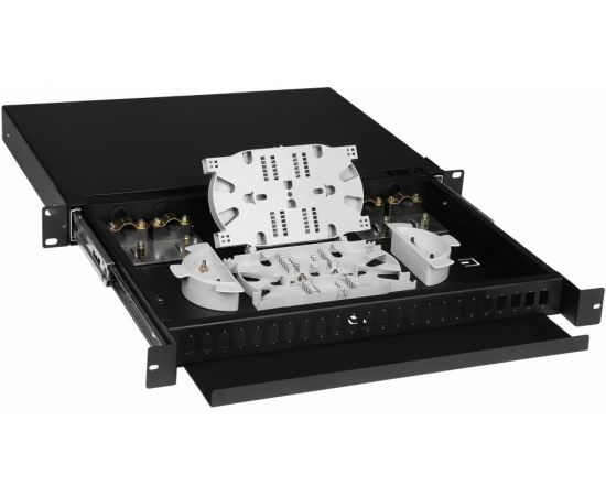 Оптический кросс LANMASTER на 24 адаптера с 2-мя сплайс-кассетами без адаптеров LAN-FOBM-RMS-24SC – изображение 3