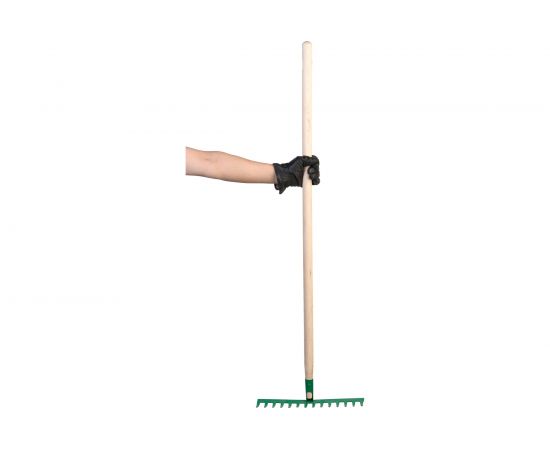 Садовые грабли с черенком РОСТОК 14 прямых зубцов 421901-14 – изображение 4
