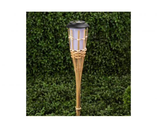 Садовый светильник ЭРА ERASF22-24 Факел бамбук, на солнечной батарее, 56 см, Б0053382 – изображение 5
