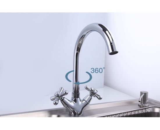 Смеситель для кухни FRAP F4025 1/2 керамическая кран-букса 512282 – изображение 6