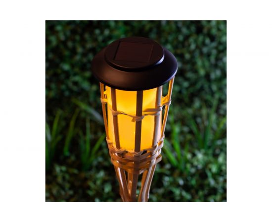 Садовый светильник ЭРА ERASF22-24 Факел бамбук, на солнечной батарее, 56 см, Б0053382 – изображение 6