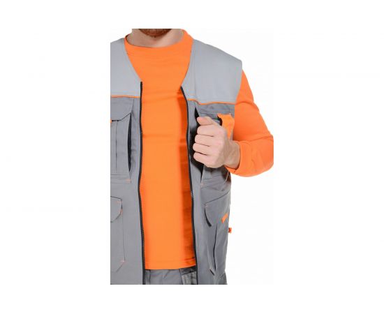 Жилет СОЮЗСПЕЦОДЕЖДА Профессионал темно-серый/светло-серый, р. 56-58, рост 170-176 2000000060989 – изображение 6