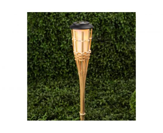 Садовый светильник ЭРА ERASF22-24 Факел бамбук, на солнечной батарее, 56 см, Б0053382 – изображение 8