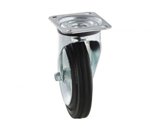 Колесо поворотное с панелью (200 мм; 230 кг; черная резина/сталь; роликовый подшипник) Tellure rota 53344 – изображение 9