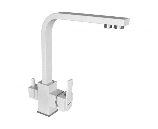 Смеситель для кухни WISENT с подводкой питьевой воды, белый W4371-3-18 