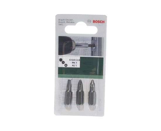 Биты (SL4.5/PH1/PZ1; 25 мм; 3 шт.) Bosch 2609255973 