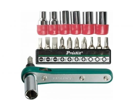Ключ-отвертка с 17 насадками ProsKit 1PK-202A 00155551 