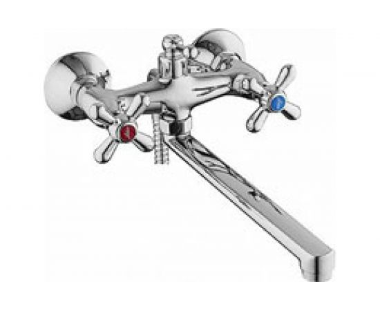 Смеситель для ванны LEDEME длинный излив L30F, крест, керамика L2518 89567 