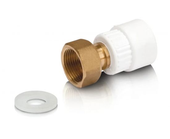 Муфта Blue Ocean с накидной гайкой, латунная вставка, вн., 20х1/2 1/20/200 PPRF/CA-FTNB(W)-20х1/2" 