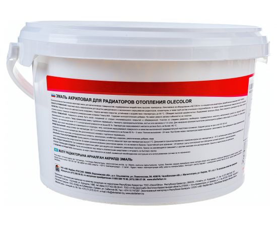Акриловая эмаль для радиаторов отопления OLECOLOR 2.5 кг 4300005664 – изображение 2