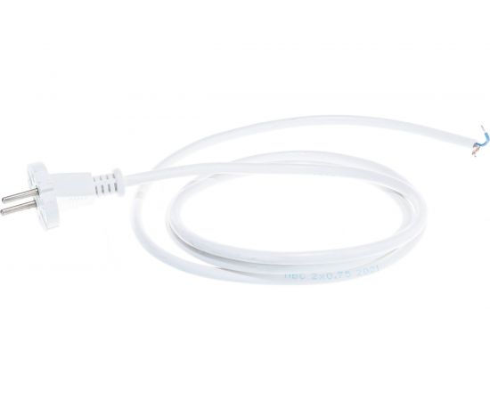 Шнур DORI ПВС 2х0,75 с вилкой 1,5 м белый 41436 – изображение 2