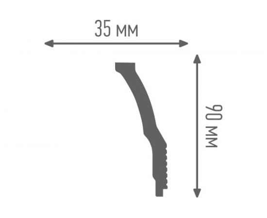 Плинтус ПЛИНТЭКС X 35/90 14607173945621 – изображение 2