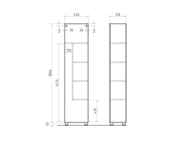Пенал VIGO Geometry 450 П23-450(Geometry) – изображение 2