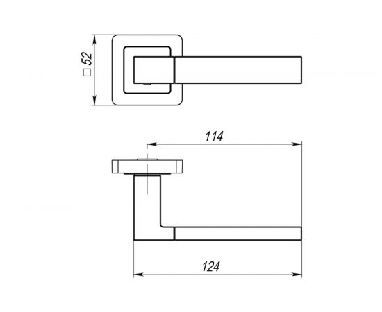 Раздельная ручка PUNTO STYLE QL SN/CP-3 матовый никель/хром 38723 – изображение 2