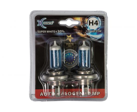 Автомобильная лампа XENITE SUPER WHITE H4, P43t, 12 В, 2 шт. 1007045 – изображение 3