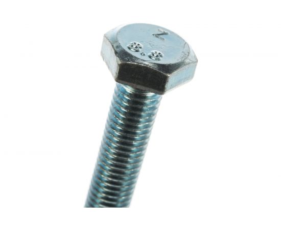 Болт Tech-Krep DIN933 с шестигранной головкой, оцинкованный М10х100 + гайка + шайба 2 шт - пакет 136917 – изображение 3