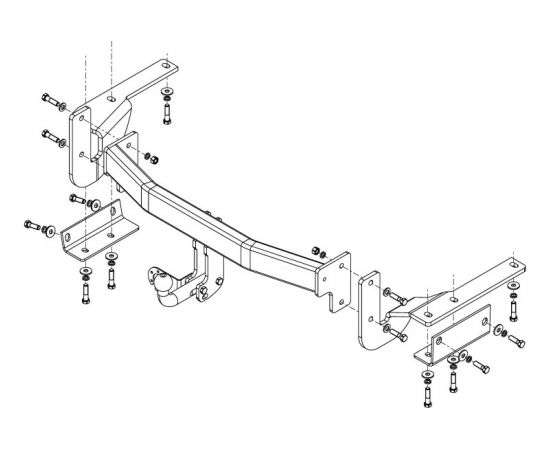 Фаркоп ТСУ Toyota Highlander с 2014 г AvtoS TY 45 – изображение 3