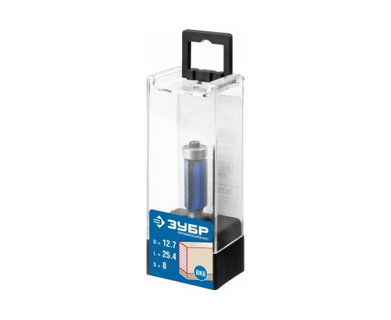 Фреза кромочная с нижним подшипником ПРОФЕССИОНАЛ (12.7х38х86 мм; хвостовик 12 мм) Зубр 28728-12.7-38-12 – изображение 4