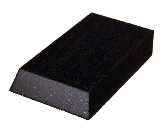 Угловая шлифовальная губка средней жесткости, зерно - оксид алюминия, Р120, 100x68x42x26мм STAYER MASTER 3561-120 – изображение 4