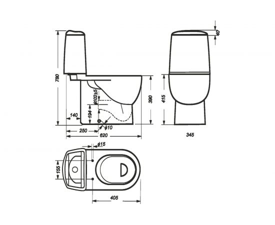 Унитаз-компакт SANITA BEST SL DM 00000055445 – изображение 5