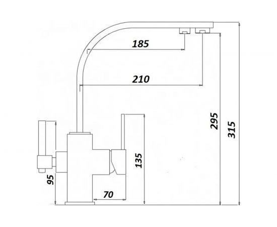 Смеситель для кухни WISENT с подводкой питьевой воды, белый W4371-3-18 – изображение 5