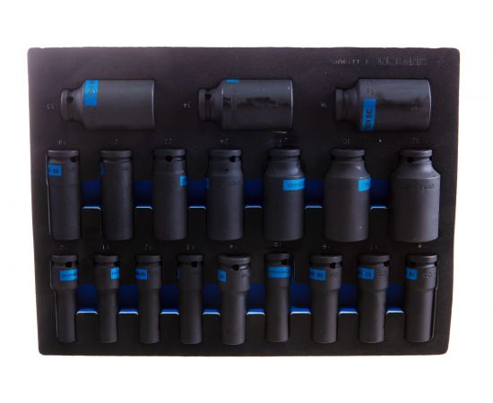 Набор ударных глубоких торцевых головок 1/2"", шестигранные, 10-36 мм, ложемент, 19 шт. KING TONY 9-4419MPV – изображение 6